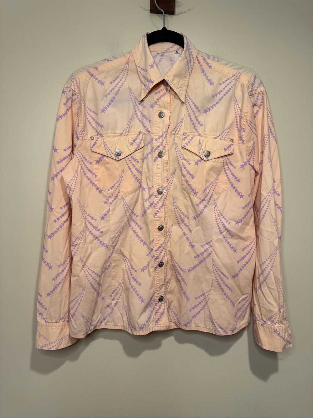 Vintage Versace Jeans Couture Ittierre button down Blouse shooting stars - Picture 2 of 14